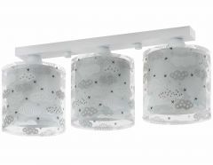 Ango Τρίφωτο Παιδικό Φωτιστικό Οροφής Clouds Γκρι 41413 E