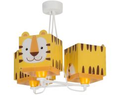 Ango Τρίφωτο Παιδικό Φωτιστικό Οροφής Little Tiger Κίτρινο 64567