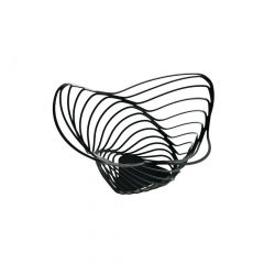 Alessi TRINITY Φρουτιέρα Μεταλλική Μαύρη Ø26x12 Εκ.