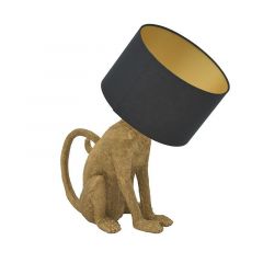 Inart Επιτραπέζιο Φωτιστικό "Πίθηκος" Polyresin Χρυσό/Μαύρο 55x31x60 Κωδικός: 3-15-784-0019
