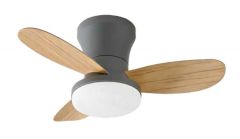 ItLighting Bay Ανεμιστήρας Οροφής Με Φως Led Γκρι/Natural DC 20W 3CCT 102000930 - Dimmable