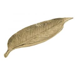 Inart Διακοσμητική Πιατέλα Σε Σχέδιο Φύλλο Polyresin Χρυσή 60x20x5 Κωδικός: 3-70-383-0069