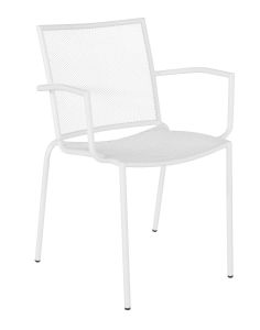 Bizzotto Circe Καρέκλα Εξωτερικού Χώρου Μεταλλική Λευκή 56,5x52,5x80,5