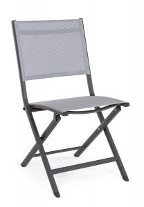 Bizzotto Elin Πτυσσόμενη Καρέκλα Εξωτερικού Χώρου Ανθρακί/Γκρι 47x57x88
