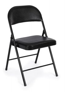 Bizzotto Felicity Πτυσσόμενη Καρέκλα Pu Μαύρη 45x45x78