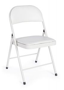 Bizzotto Felicity Πτυσσόμενη Καρέκλα Pu Ιβουάρ 45x45x78