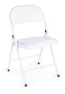 Bizzotto Felicity Πτυσσόμενη Καρέκλα Pu Λευκή 45x45x78