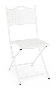 Bizzotto Jenny Πτυσσόμενη Καρέκλα Εξωτερικού Χώρου Μεταλλική Λευκή 40x53x88