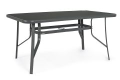 Bizzotto Martinez Τραπέζι Φαγητού Εξωτερικού Χώρου Μεταλλικό Μαύρο 150x90x70
