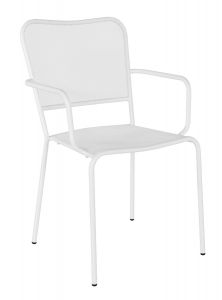 Bizzotto Morgana Καρέκλα Εξωτερικού Χώρου Μεταλλική Λευκή 55x56x87