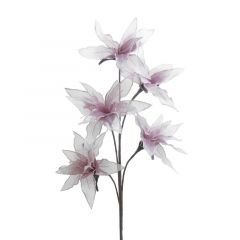 Inart Τεχνητό Λουλούδι Λευκό/Μωβ 116 Εκ. Κωδικός: 3-85-246-0216