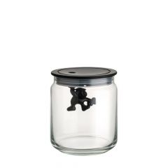Alessi Gianni Δοχείο Αποθήκευσης Γυάλινο Μαύρο 700 ml