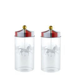 Alessi CIRCUS Δοχεία Αποθήκευσης Γυάλινα Σετ 2 Τμχ 140 ml