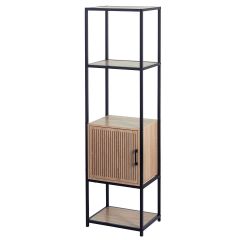 MRSHome Ραφιέρα 4 Επιπέδων Μεταλλική/Mdf 43x33x153 Εκ.