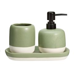 MRSHome Σετ Μπάνιου Από Δολομίτη 3 Τμχ I Green