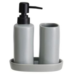 MRSHome Σετ Μπάνιου Stoneware 3 Τμχ I Cool Grey