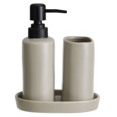 MRSHome Σετ Μπάνιου Stoneware 3 Τμχ I Warm Grey