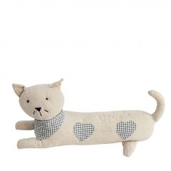 Trends Στοπ Πόρτας ''Γάτα'' Υφασμάτινο Μπεζ 43x12x21 Κωδικός: DWIA1005