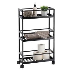 MRSHome Τρόλεϊ/Ραφιέρα Μπάνιου Μπαμπού 44,5x20x75 Εκ. I Μαύρη