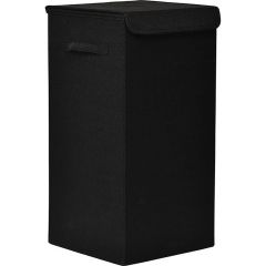 MRSHome Καλάθι Απλύτων Αναδιπλούμενο Υφασμάτινο 35x35x60 Εκ. I Μαύρο