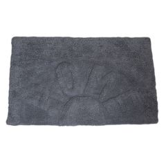 MRSHome Πατάκι Μπάνιου ''Home'' Βαμβακερό 50x80 I Γκρι