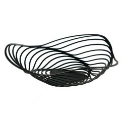 Alessi TRINITY Φρουτιέρα Μεταλλική Μαύρη Ø33x8 Εκ.