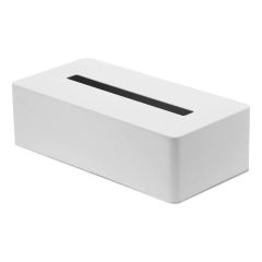 Yamazaki Κουτί/Θήκη Για Χαρτομάντηλα Μεταλλική Λευκή Tower 26,5x13,5x7,5