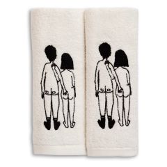 helen b Πετσέτες Χεριών Βαμβακερές Σετ 2 Τμχ Naked Couple Back 30x50