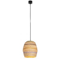 Zambelis Lights Φωτιστικό Οροφής Ψάθινο Natural Ø28 22163