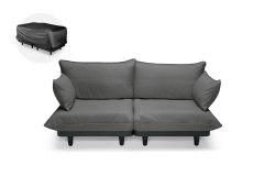 Fatboy Paletti - Καναπές Διθέσιος Από Ύφασμα Olefin 190x100x90 I Rock Grey 