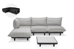 Fatboy Paletti Royal Large - Σετ Σαλόνι Εξωτερικού Χώρου 280x190x90 I Light Grey Τραπέζι - Wolf Grey