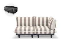 Fatboy Paletti - Καναπές Γωνιακός Δεξιός Από Ύφασμα Olefin 190x100x90 I Stripe Cacao 