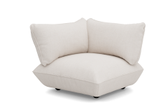 Fatboy Sumo - Γωνιακή Πολυθρόνα Υφασμάτινη Μπουκλέ 108x108x90 I Recycled Creme