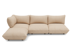 Fatboy Sumo Καναπές Γωνιακός Αριστερός Κοτλέ 301x204,5x90 I Beige