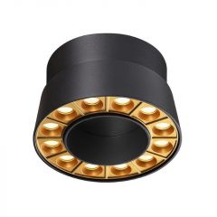 Sunlight Σποτ Οροφής Led Μεταλλικό Μαύρο/Χρυσό Ø12 GLOSS-C120