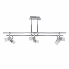 Sunlight Εξάφωτο Σποτ Μεταλλικό Νίκελ Ματ 75 Εκ. Hp-913-06-856G 