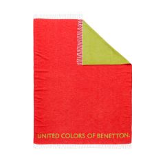 Benetton Rainbow Ριχτάρι Καναπέ Υφασμάτινο Κόκκινο 140x190