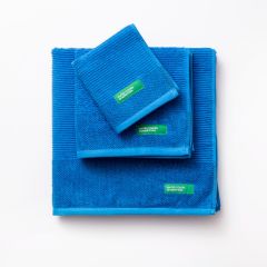 Benetton Rainbow Πετσέτες Χεριών/Προσώπου/Μπάνιου Βαμβακερές Μπλε Σετ 3 Τμχ