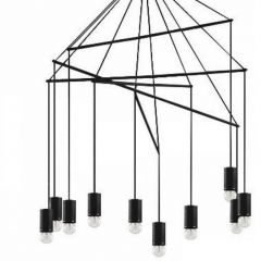 IDEAL LUX 10ΦΩΤΟ ΦΩΤΙΣΤΙΚΟ ΟΡΟΦΗΣ ΜΕΤΑΛΛΙΚΟ ΜΑΥΡΟ POP SP10 158860