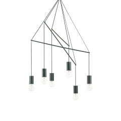 IDEAL LUX 6ΦΩΤΟ ΦΩΤΙΣΤΙΚΟ ΟΡΟΦΗΣ ΜΕΤΑΛΛΙΚΟ ΜΑΥΡΟ POP SP6 158815