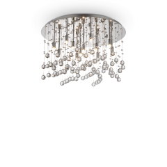 IDEAL LUX 12ΦΩΤΟ ΦΩΤΙΣΤΙΚΟ ΟΡΟΦΗΣ ΜΕ ΚΡΥΣΤΑΛΛΑ ΧΡΩΜΙΟ Ø60 MOONLIGHT PL12 077802