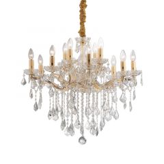 IDEAL LUX 12ΦΩΤΟΣ ΠΟΛΥΕΛΑΙΟΣ ΜΕ ΚΡΥΣΤΑΛΛΑ ΧΡΥΣΟΣ/ΔΙΑΦΑΝΟΣ FLORIAN SP12 035611