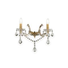 IDEAL LUX 2ΦΩΤΗ ΑΠΛΙΚΑ ΜΕ ΚΡΥΣΤΑΛΛΑ ΧΡΥΣΗ/ΔΙΑΦΑΝΗ FLORIAN AP2 035659