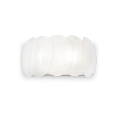 IDEAL LUX 2ΦΩΤΗ ΑΠΛΙΚΑ ΓΥΑΛΙΝΗ ΛΕΥΚΗ OVALINO AP2 038025