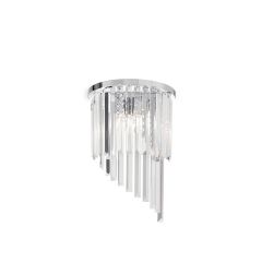 IDEAL LUX 3ΦΩΤΟ ΦΩΤΙΣΤΙΚΟ ΤΟΙΧΟΥ ΜΕ ΚΡΥΣΤΑΛΛΑ ΧΡΩΜΙΟ CARLTON AP3 168913