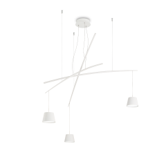 IDEAL LUX 3ΦΩΤΟ ΦΩΤΙΣΤΙΚΟ ΟΡΟΦΗΣ LED ΜΕΤΑΛΛΙΚΟ ΛΕΥΚΟ FISH SP3 196961
