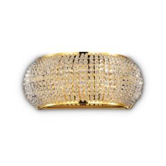 IDEAL LUX 3ΦΩΤΟ ΦΩΤΙΣΤΙΚΟ ΤΟΙΧΟΥ ΜΕ ΚΡΥΣΤΑΛΛΑ ΧΡΥΣΟ PASHA AP3 082288