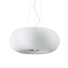 IDEAL LUX 5ΦΩΤΟ ΦΩΤΙΣΤΙΚΟ ΟΡΟΦΗΣ ΓΥΑΛΙΝΟ ΛΕΥΚΟ Ø52 ARIZONA SP5 214481