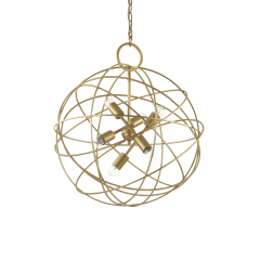 IDEAL LUX 6ΦΩΤΟ ΦΩΤΙΣΤΙΚΟ ΟΡΟΦΗΣ ΜΕΤΑΛΛΙΚΟ ΧΡΥΣΟ Ø60 KONSE SP6 156026