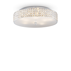 IDEAL LUX 9ΦΩΤΗ ΠΛΑΦΟΝΙΕΡΑ ΜΕ ΚΡΥΣΤΑΛΛΑ Ø50 ROMA PL9 087863